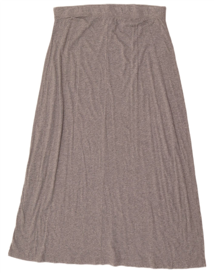 Eddie Bauer Womens Maxi Skirt Large W36 Grey Flecked Cotton