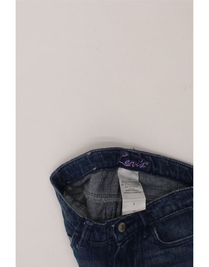 LEVI'S Girls Denim Shorts 4-5 Years W22 Blue Cotton Vintage Levi's and Second-Hand Levi's from Messina Hembry 