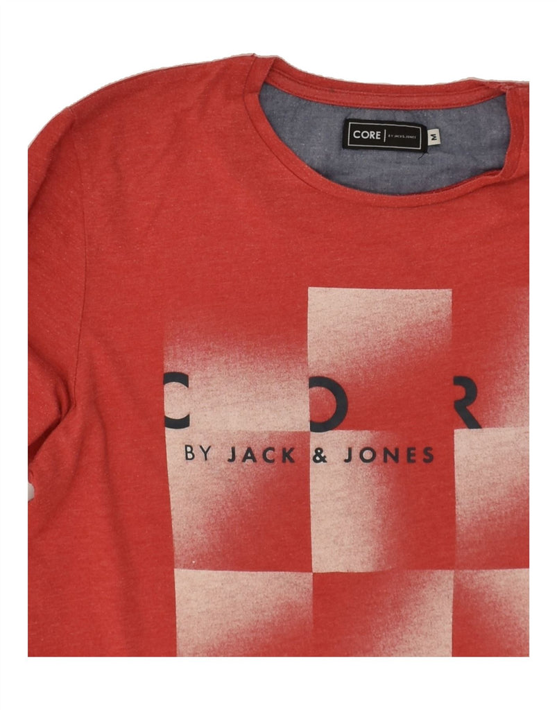 JACK & JONES Mens Graphic Top Long Sleeve Medium Red Cotton | Vintage Jack & Jones | Thrift | Second-Hand Jack & Jones | Used Clothing | Messina Hembry 