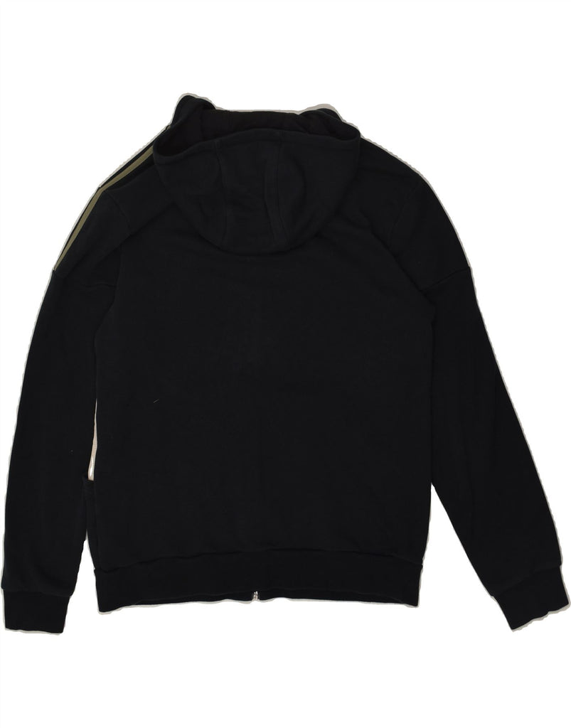 ADIDAS Boys Zip Hoodie Sweater 15-16 Years XL  Black Colourblock Cotton | Vintage Adidas | Thrift | Second-Hand Adidas | Used Clothing | Messina Hembry 
