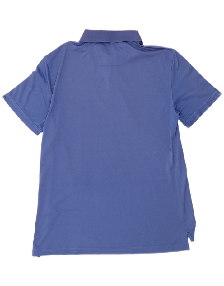Nautica Mens Polo Shirt Medium Blue Polyester