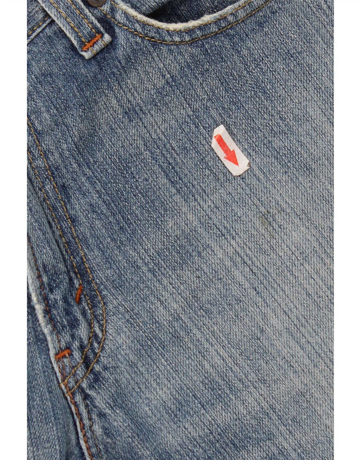 Levi's Mens 514 Distressed Slim Straight Jeans W33 L30 Blue Cotton