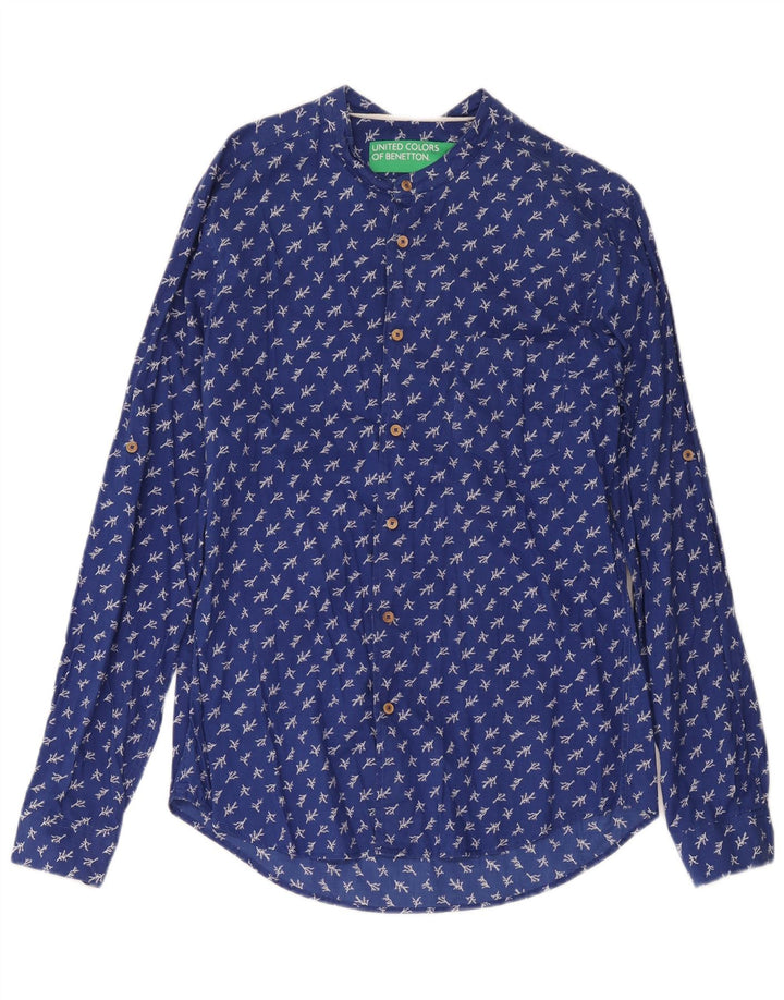 Benetton Mens Shirt XS Blue Floral