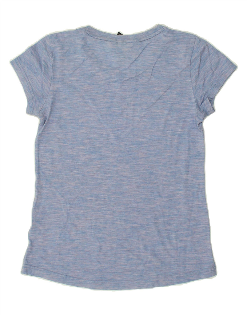 ADIDAS Girls Graphic T-Shirt Top 13-14 Years Blue Flecked Cotton | Vintage Adidas | Thrift | Second-Hand Adidas | Used Clothing | Messina Hembry 