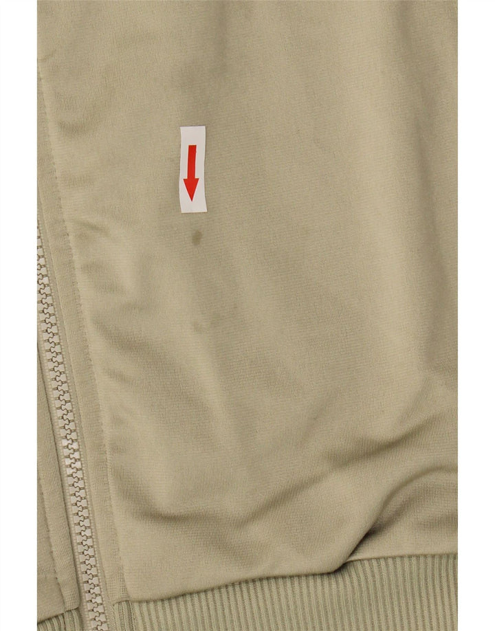 Adidas Mens Tracksuit Top Jacket UK 38/40 Medium Khaki Polyester