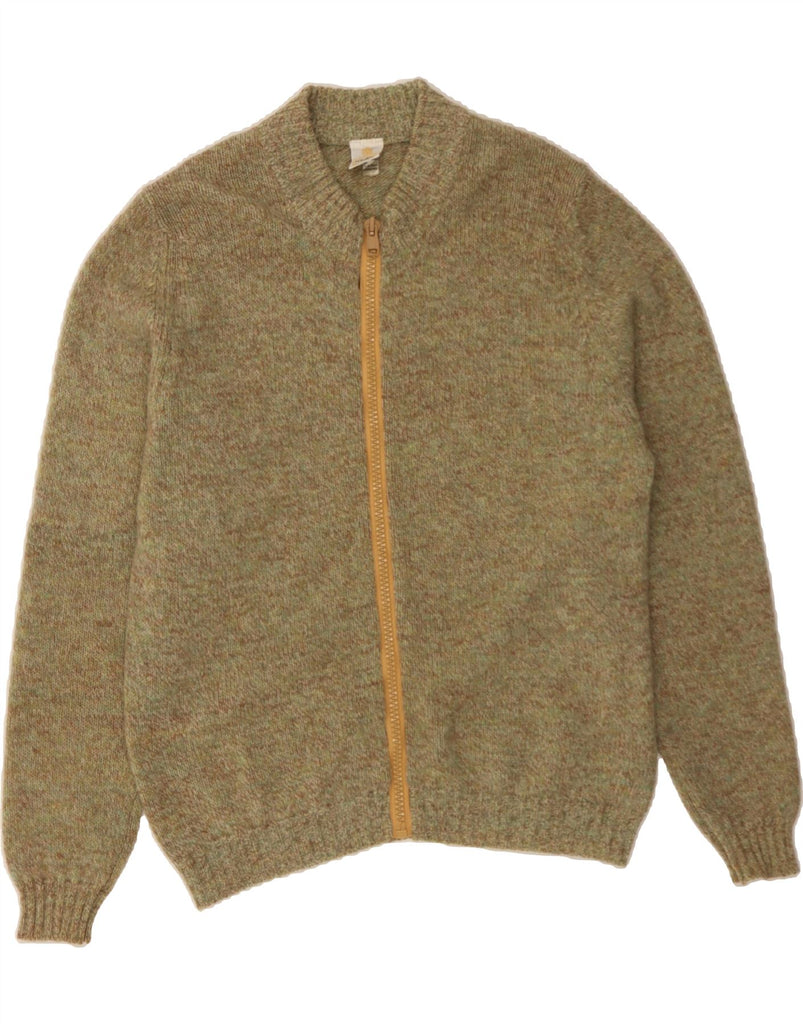 WOLSEY Womens Cardigan Sweater IT 54 2XL Beige Flecked Wool Vintage Wolsey and Second-Hand Wolsey from Messina Hembry 