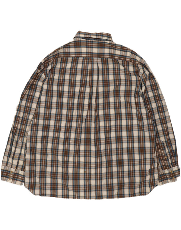 Timberland Mens Shirt 2XL Brown Check Cotton