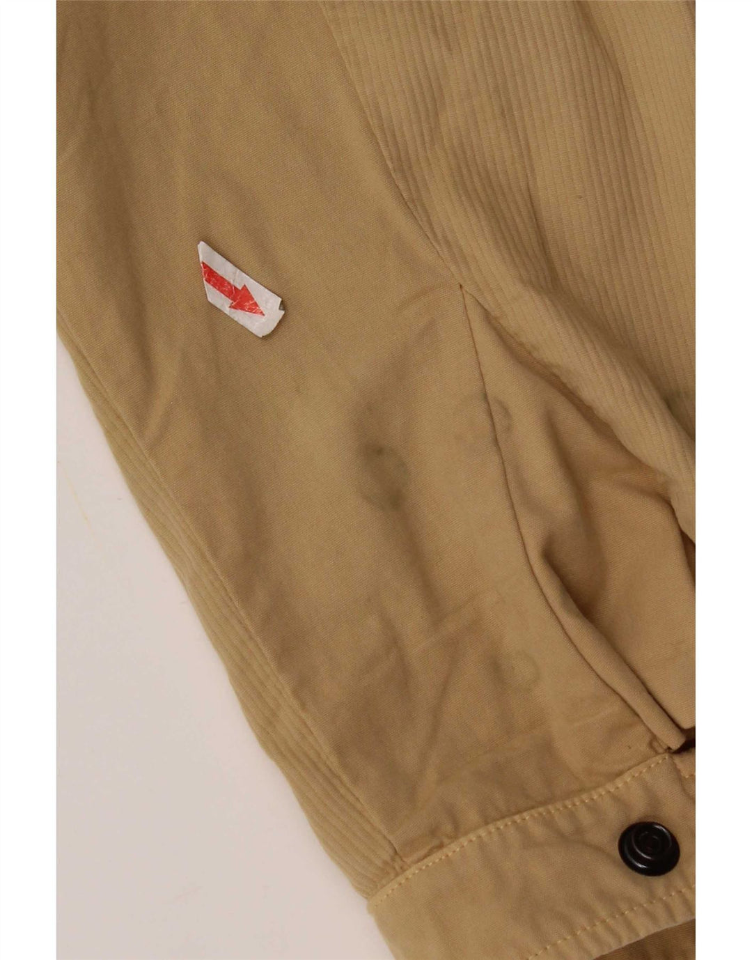 Trussardi Mens Bomber Jacket IT 54 2XL Beige Cotton
