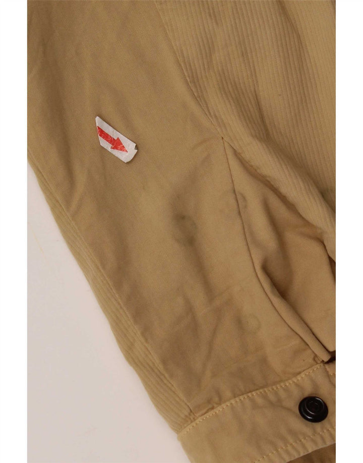 Trussardi Mens Bomber Jacket IT 54 2XL Beige Cotton