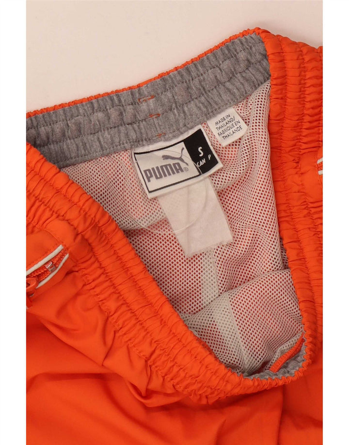 Puma Mens Tracksuit Trousers Small Orange Polyester