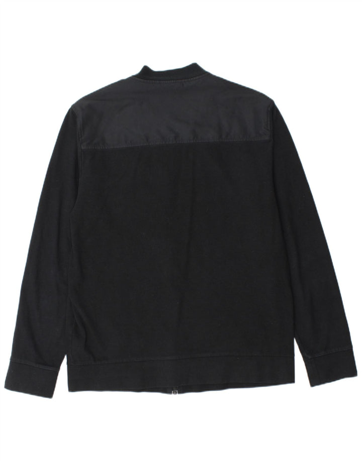 Dkny Mens Tracksuit Top Jacket Medium Black Colourblock Cotton