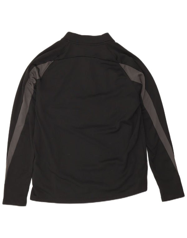 Nike Mens Therma-Fit Zip Neck Pullover Tracksuit Top Large Black Polyester