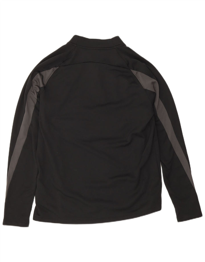 Nike Mens Therma-Fit Zip Neck Pullover Tracksuit Top Large Black Polyester