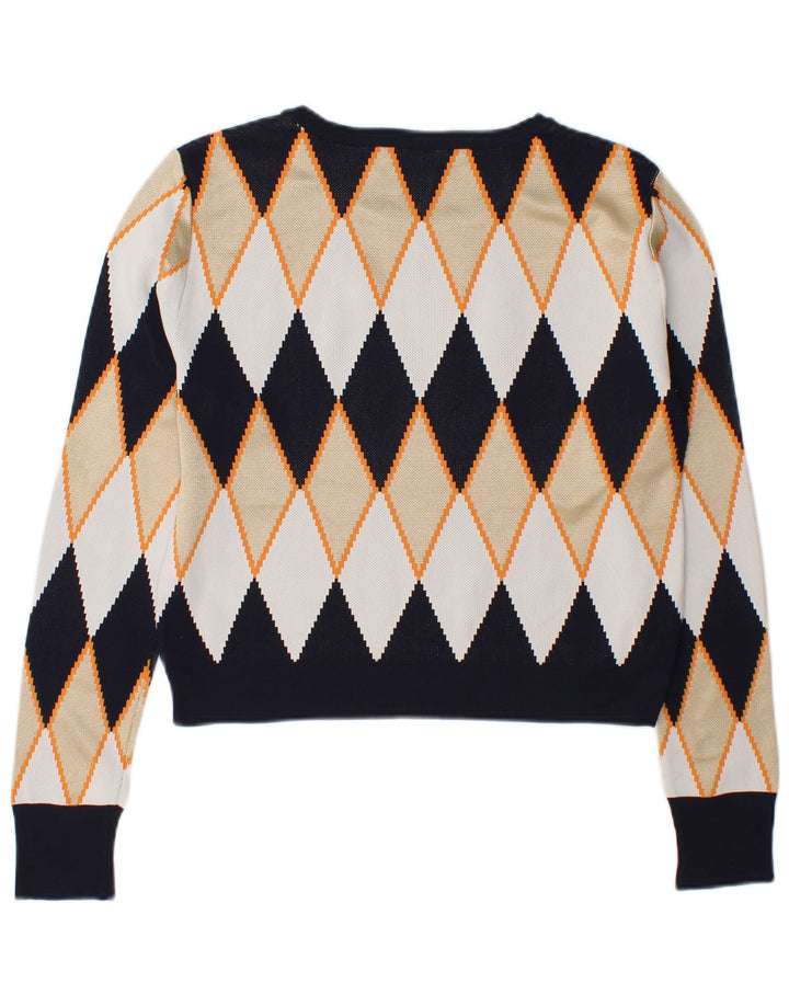 Zara Womens Boat Neck Jumper Sweater UK 14 Medium Multicoloured