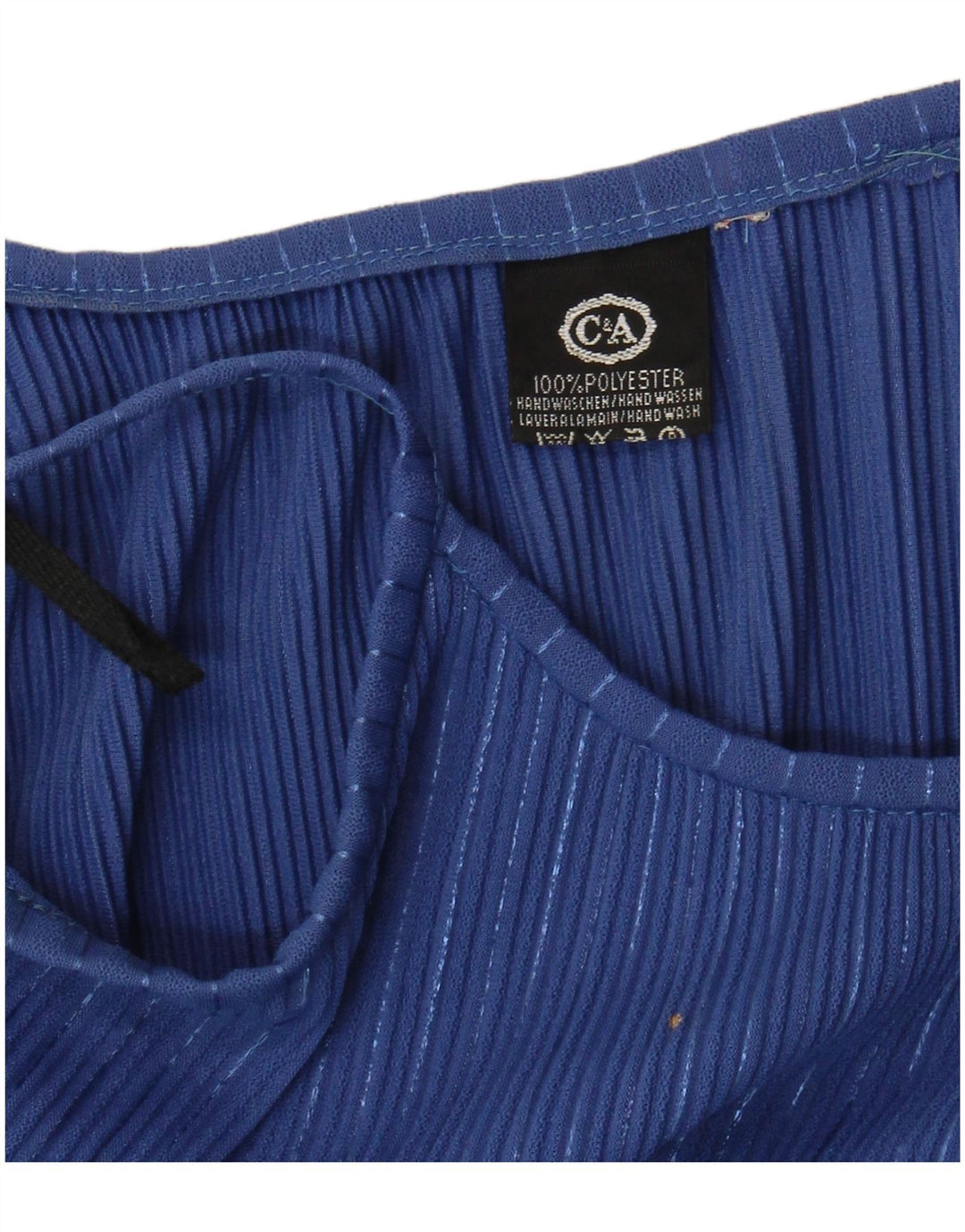 C&A Womens Sundress UK 10 Small Blue Striped Polyester