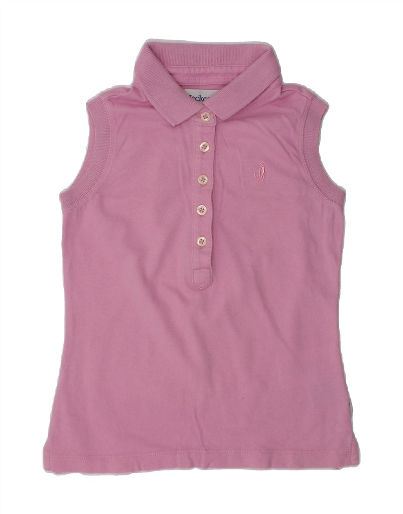 JECKERSON Girls Sleeveless Polo Shirt 5-6 Years Pink Cotton | Vintage Jeckerson | Thrift | Second-Hand Jeckerson | Used Clothing | Messina Hembry 