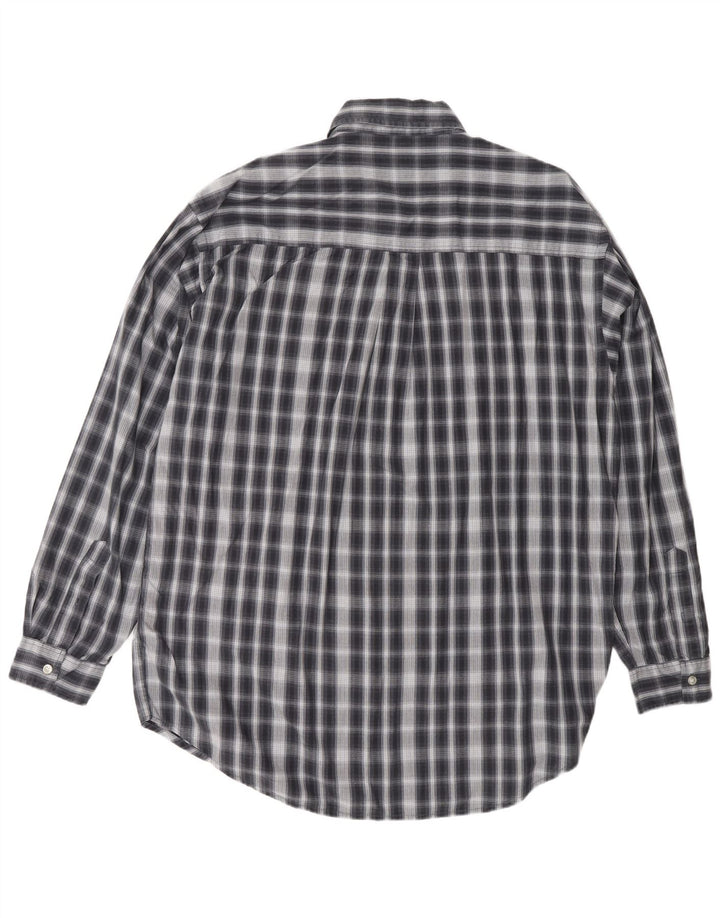 SCOTCH & SODA Mens Shirt Large Navy Blue Check Cotton Classic