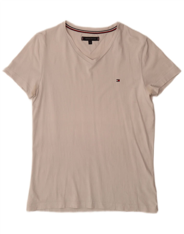 Tommy Hilfiger Mens T-Shirt Top Small White Cotton