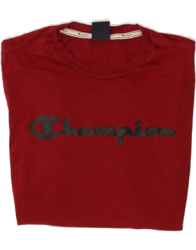 CHAMPION Mens Graphic T-Shirt Top Large Red Cotton | Vintage Champion | Thrift | Second-Hand Champion | Used Clothing | Messina Hembry 