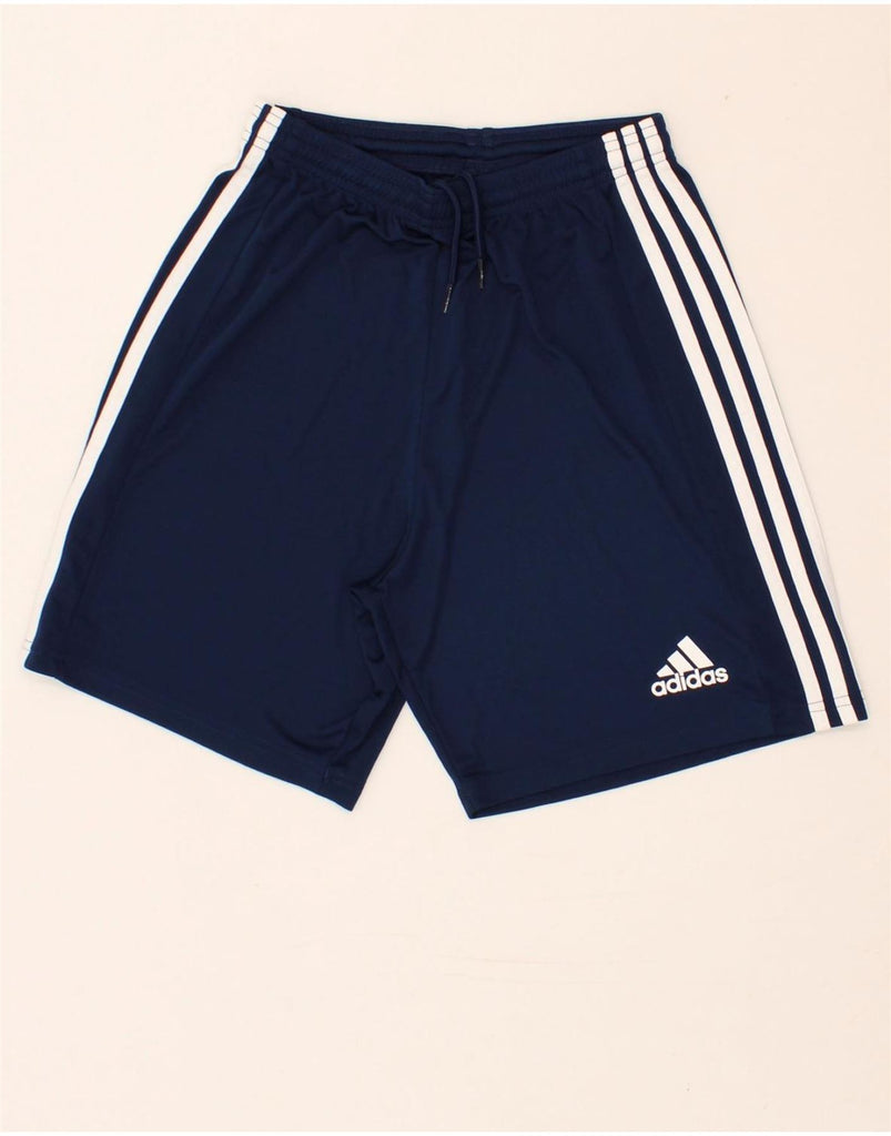 ADIDAS Mens Aeroready Sport Shorts Small Navy Blue Polyester | Vintage Adidas | Thrift | Second-Hand Adidas | Used Clothing | Messina Hembry 