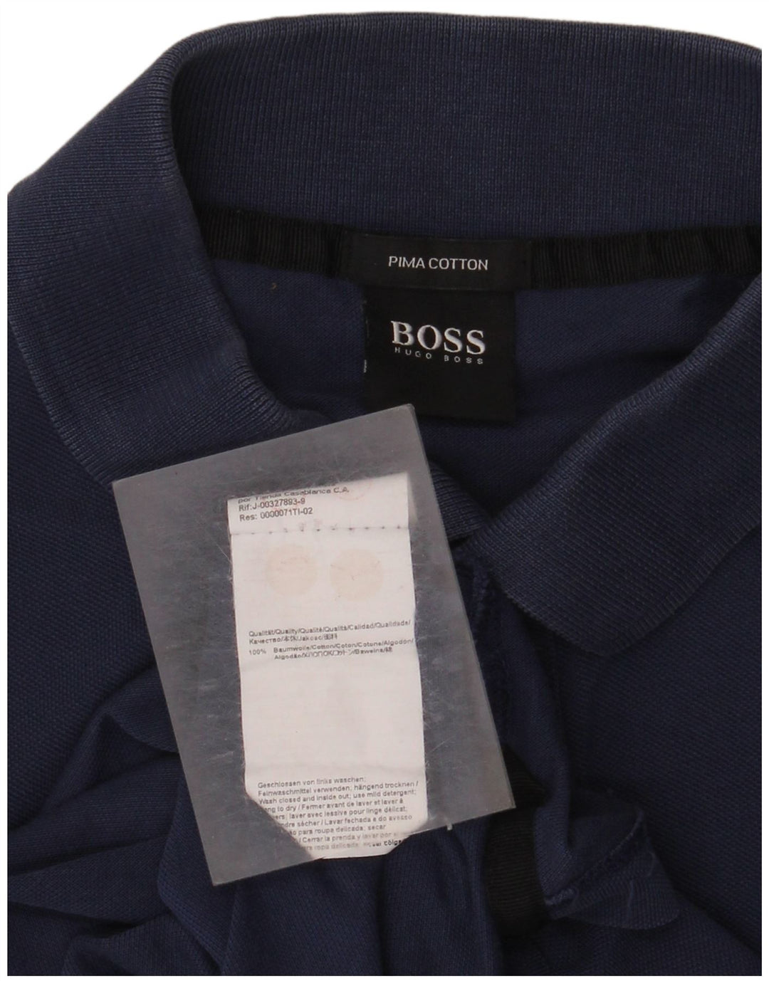 Hugo Boss Mens Polo Shirt Large Navy Blue Cotton