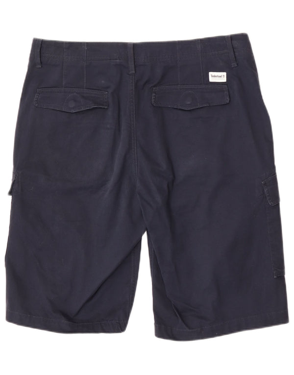 Timberland Mens Cargo Shorts W34 Large Navy Blue Cotton
