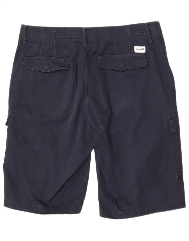 Timberland Mens Cargo Shorts W34 Large Navy Blue Cotton