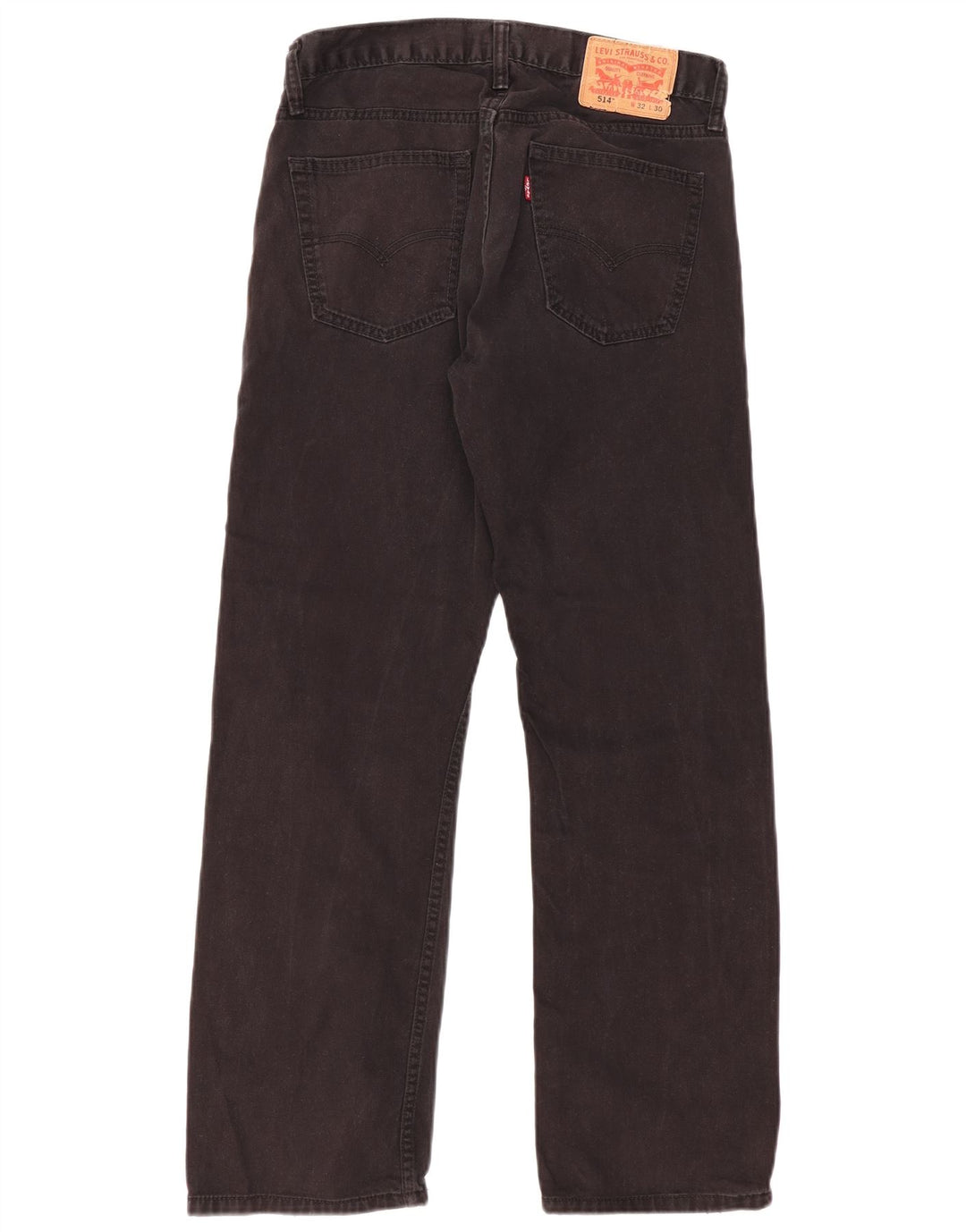 LEVI'S Mens 514 Straight Jeans W32 L30 Black Cotton