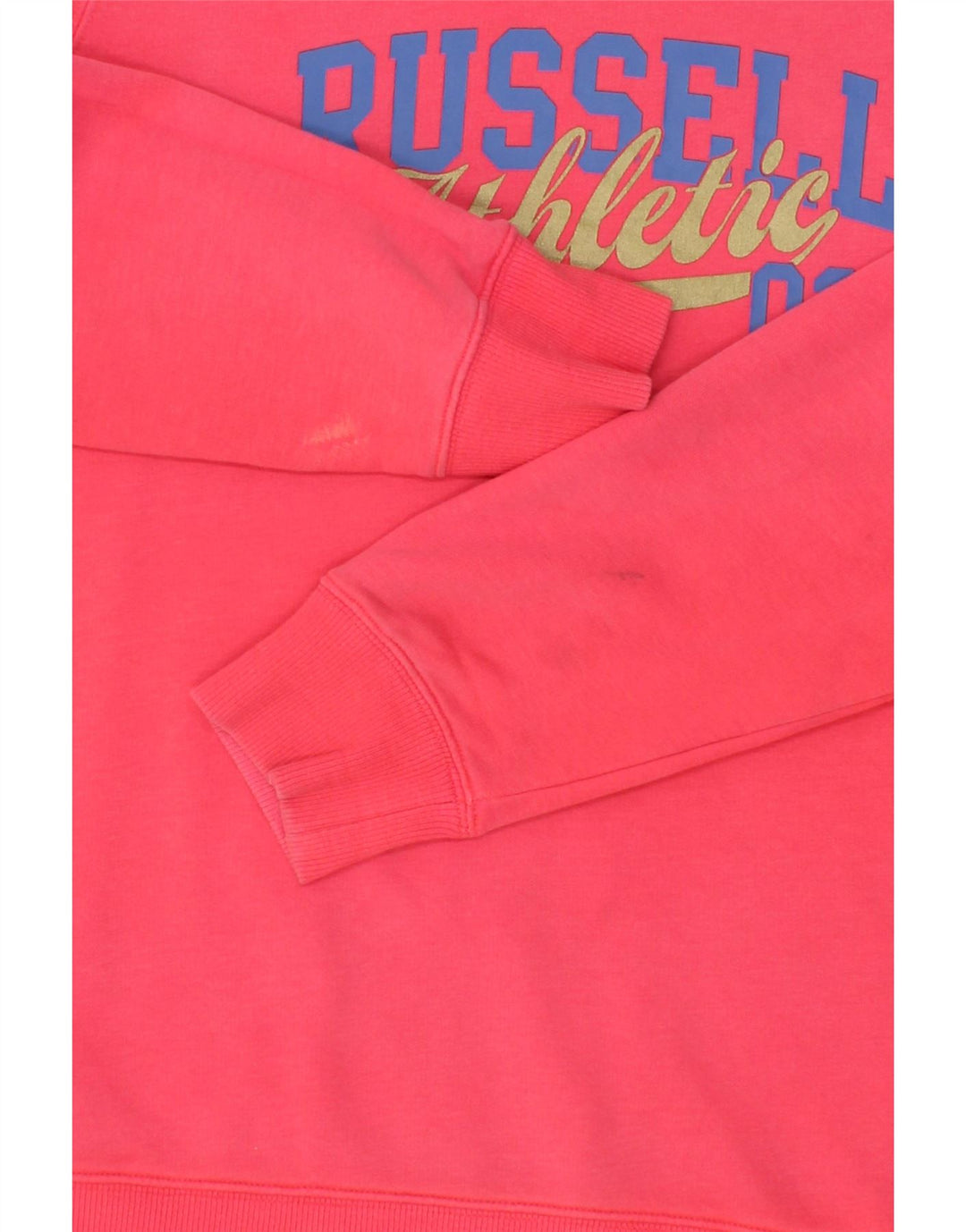 RUSSELL ATHLETIC Womens Graphic Sweatshirt Jumper UK 14 Large Pink Vintage Russell Athletic and Second-Hand Russell Athletic from Messina Hembry 