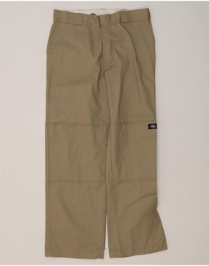 DICKIES Mens Loose Fit Cargo Trousers W32 L32 Beige Polyester