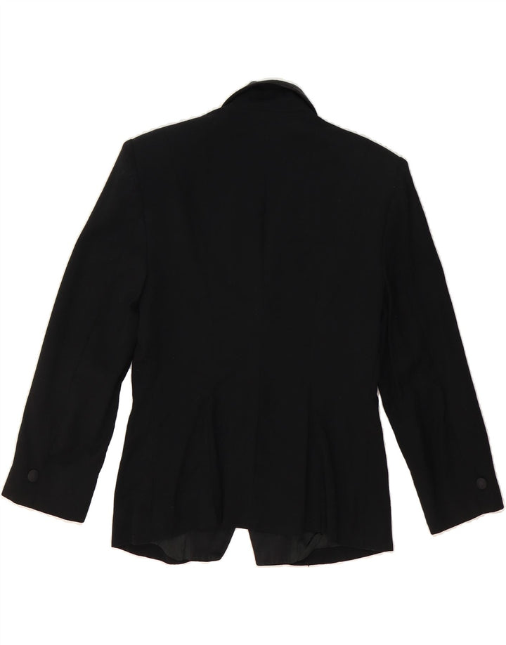 BENETTON Womens 3 Button Blazer Jacket IT 44 Medium Black New Wool Vintage Benetton and Second-Hand Benetton from Messina Hembry 
