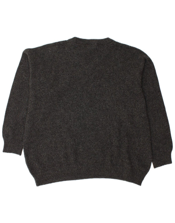 MURPHY & NYE Mens V-Neck Jumper Sweater 2XL Black Wool