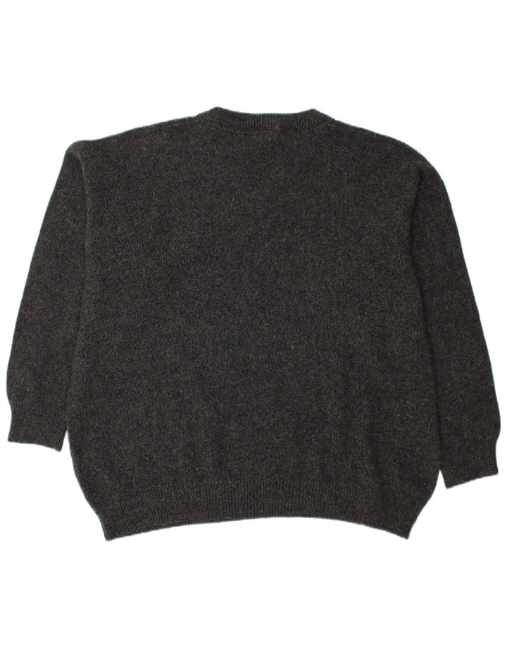 MURPHY & NYE Mens V-Neck Jumper Sweater 2XL Black Wool