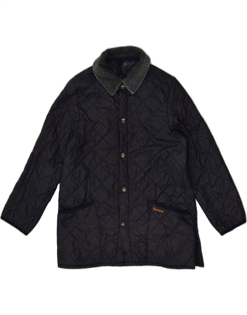 BARBOUR Girls Quilted Jacket 9-10 Years Large Navy Blue Polyamide | Vintage Barbour | Thrift | Second-Hand Barbour | Used Clothing | Messina Hembry 