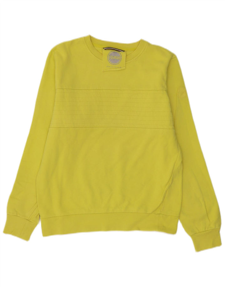 COLMAR Womens Sweatshirt Jumper UK 16 Large Yellow Cotton