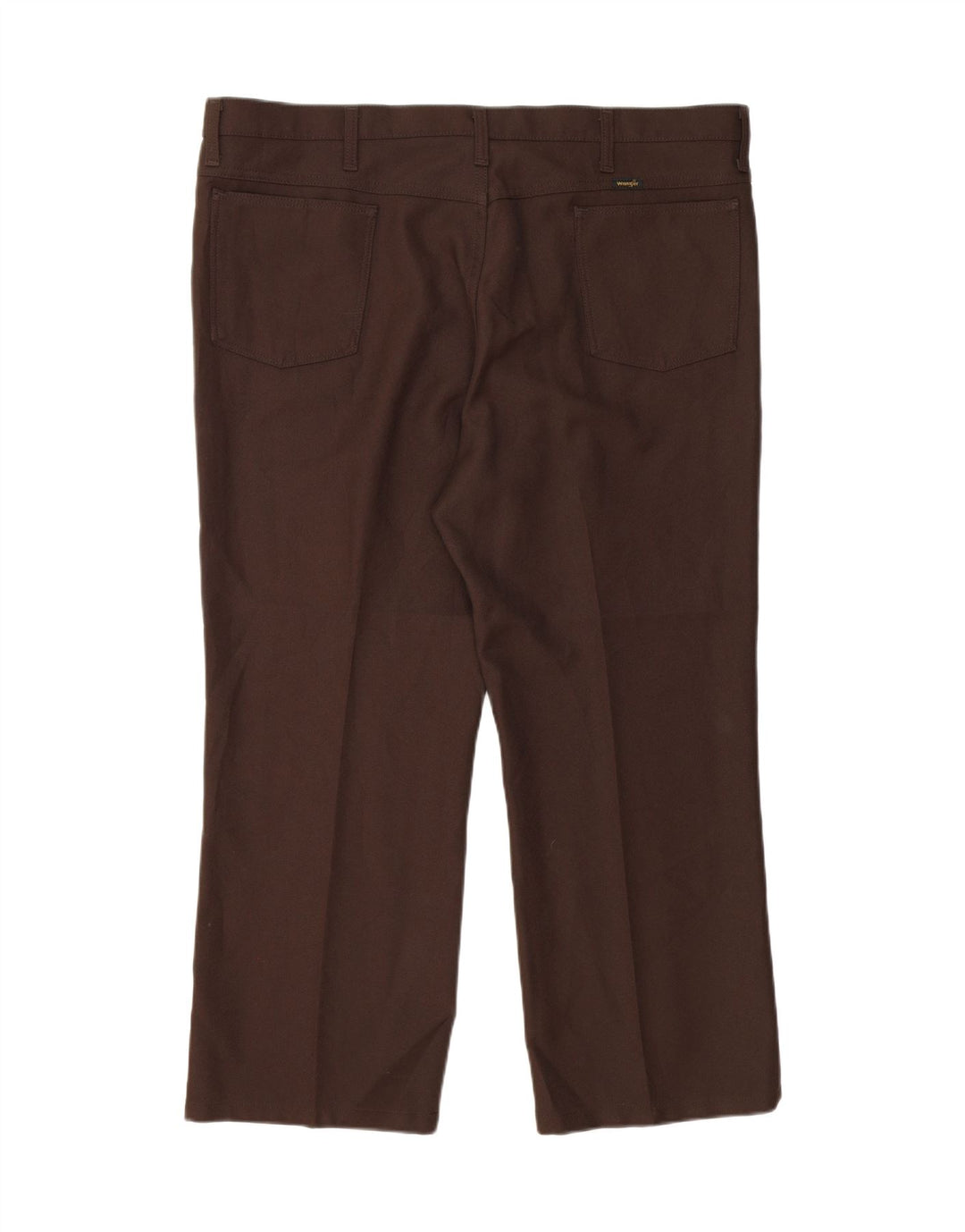 WRANGLER Mens Straight Casual Trousers W44 L26 Brown Polyester Vintage Wrangler and Second-Hand Wrangler from Messina Hembry 