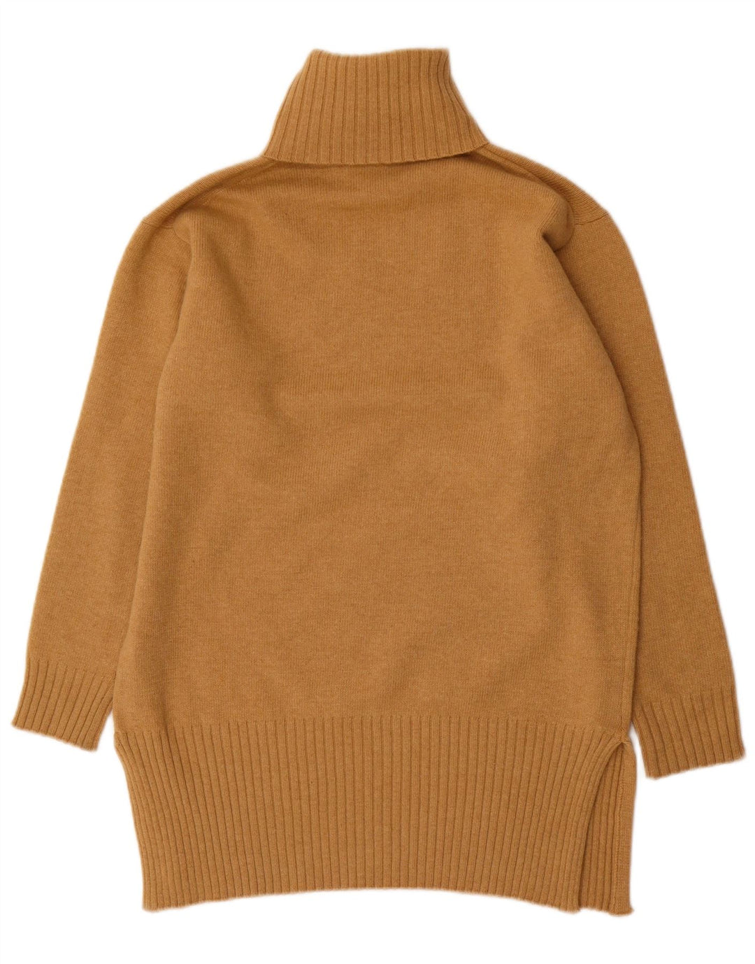 MAX MARA Womens Oversized Roll Neck Jumper Sweater UK 10 Small Brown Wool