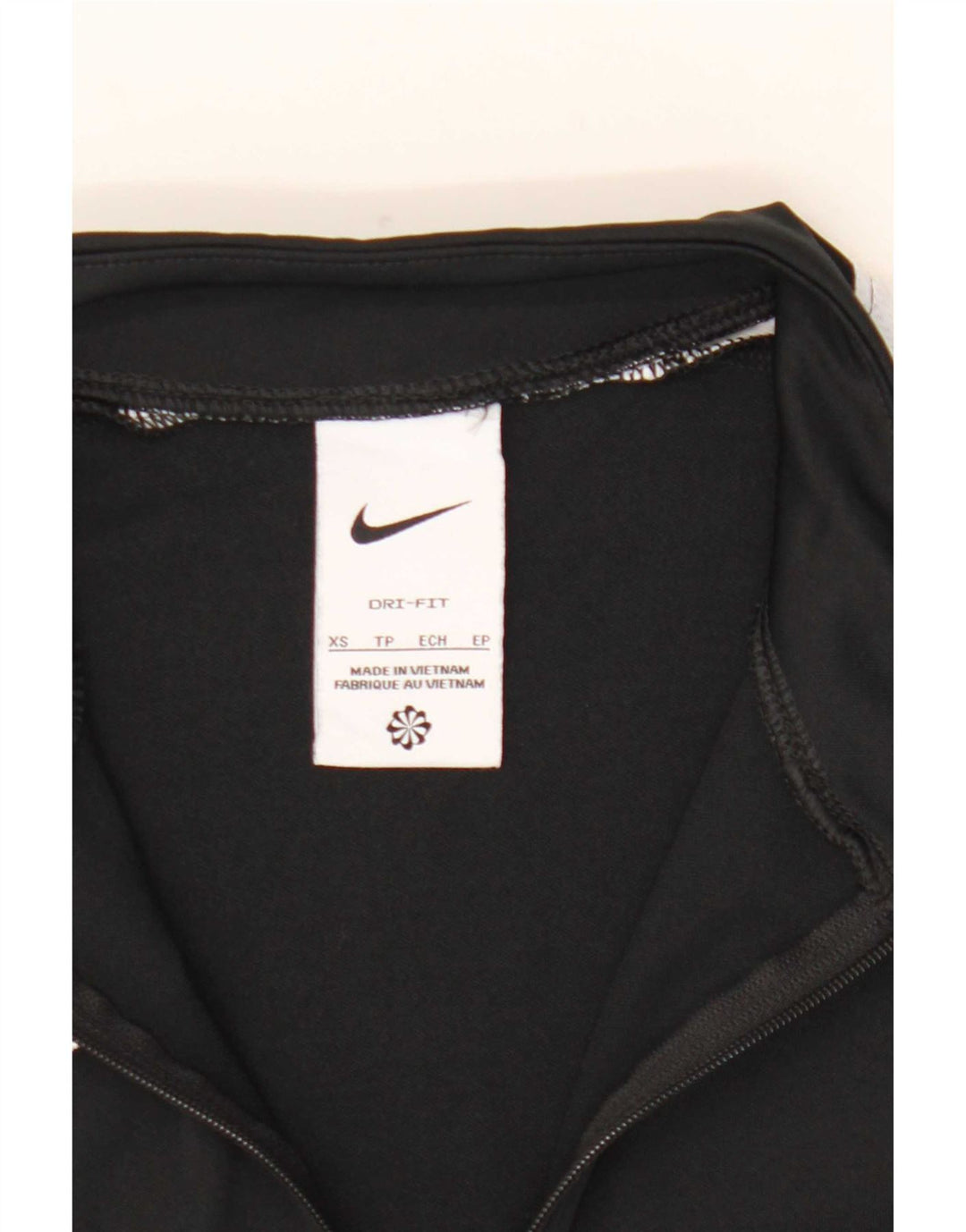 Nike Mens Dri Fit Zip Neck Pullover Tracksuit Top XS Black Colourblock