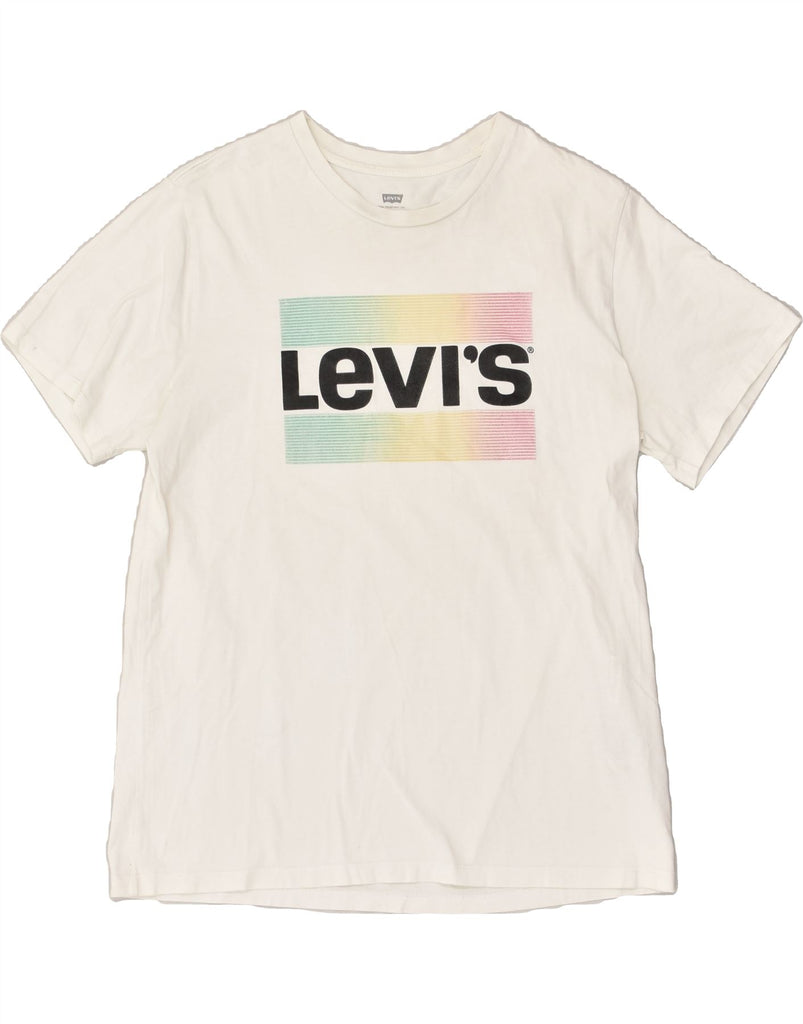 LEVI'S Mens Graphic T-Shirt Top Large White Cotton | Vintage Levi's | Thrift | Second-Hand Levi's | Used Clothing | Messina Hembry 