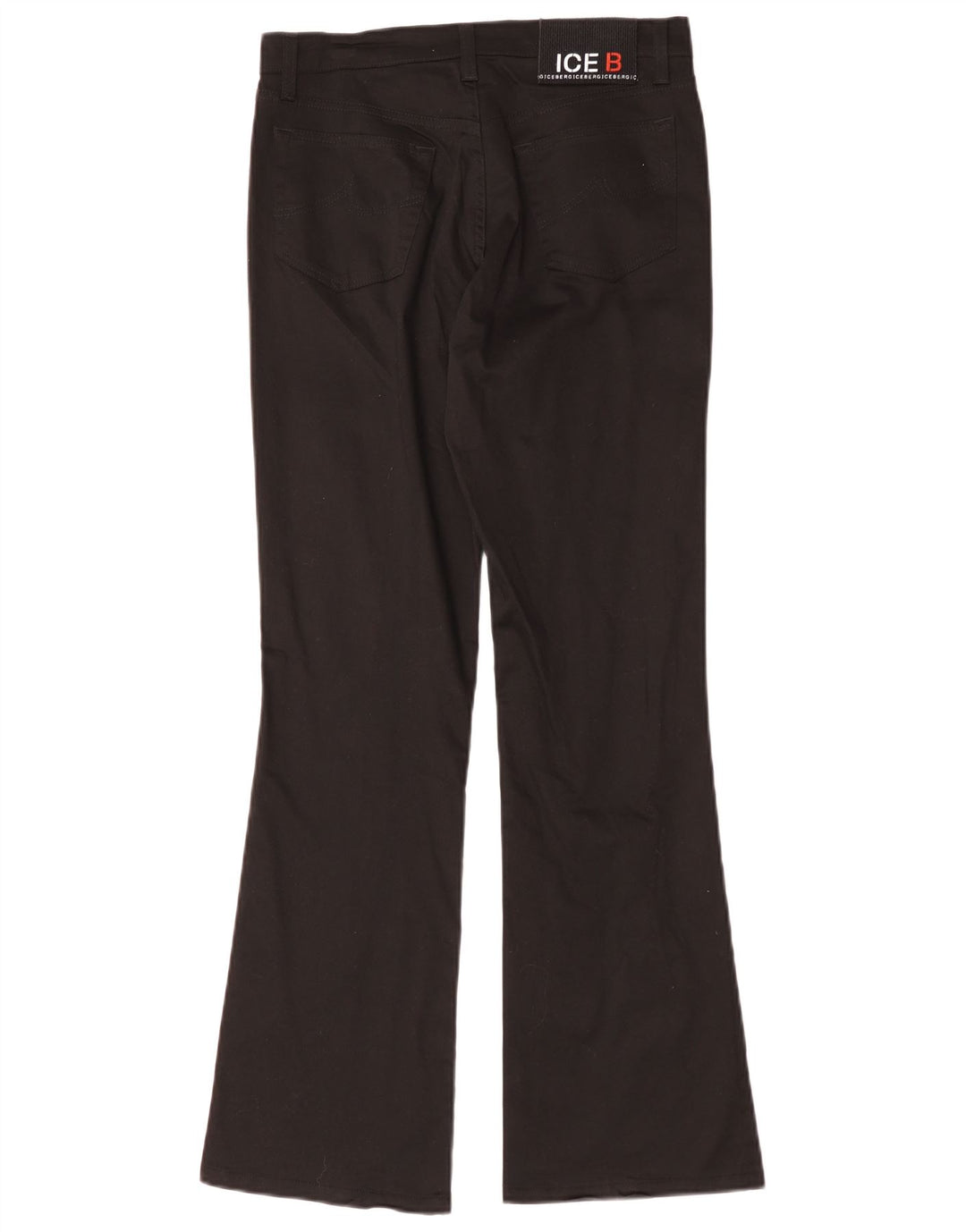 Iceberg Womens Bootcut Casual Trousers W28 L30 Black Cotton