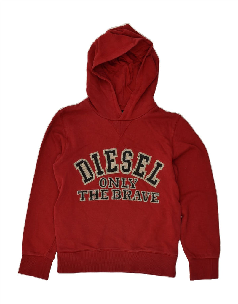 DIESEL Boys Graphic Hoodie Jumper 11-12 Years Red Cotton | Vintage Diesel | Thrift | Second-Hand Diesel | Used Clothing | Messina Hembry 