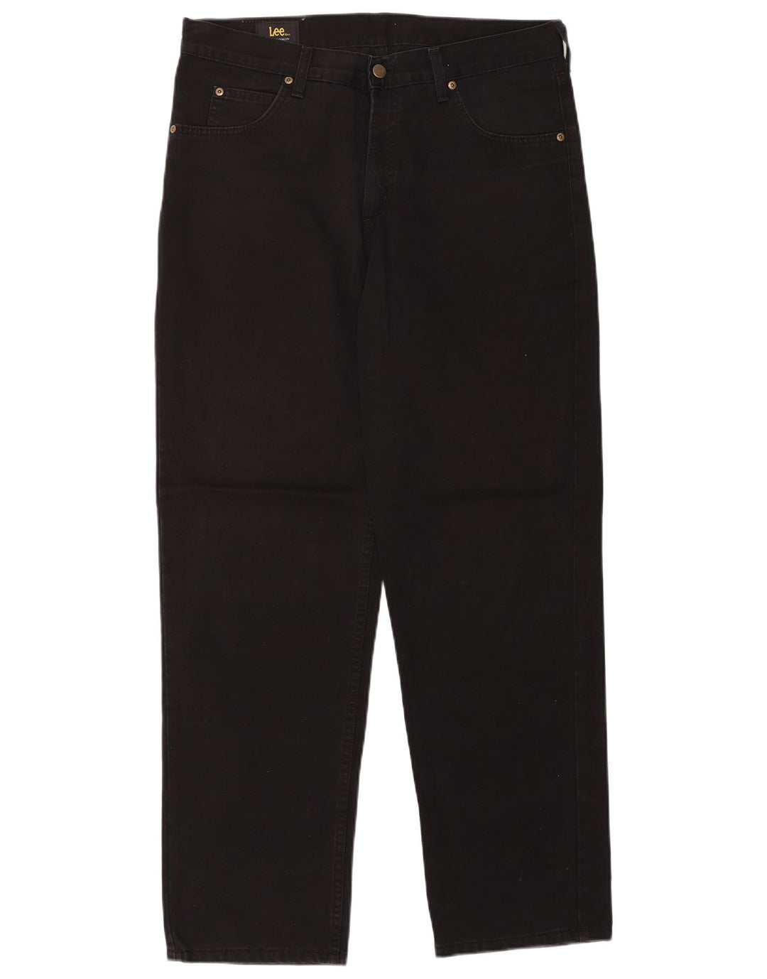 Lee Mens Kansas Straight Jeans W36 L32 Black Cotton