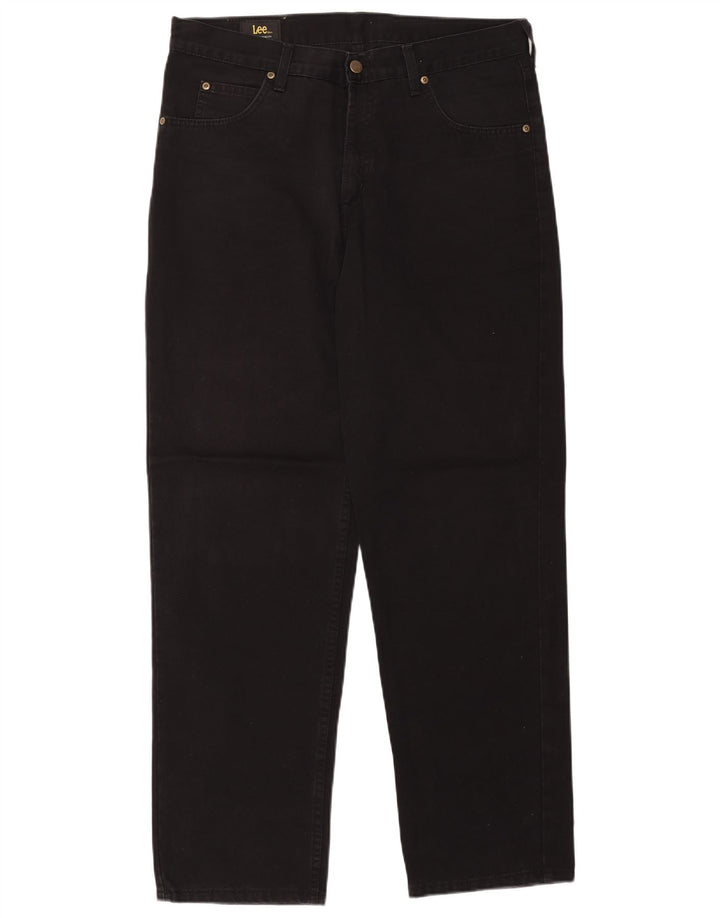 Lee Mens Kansas Straight Jeans W36 L32 Black Cotton