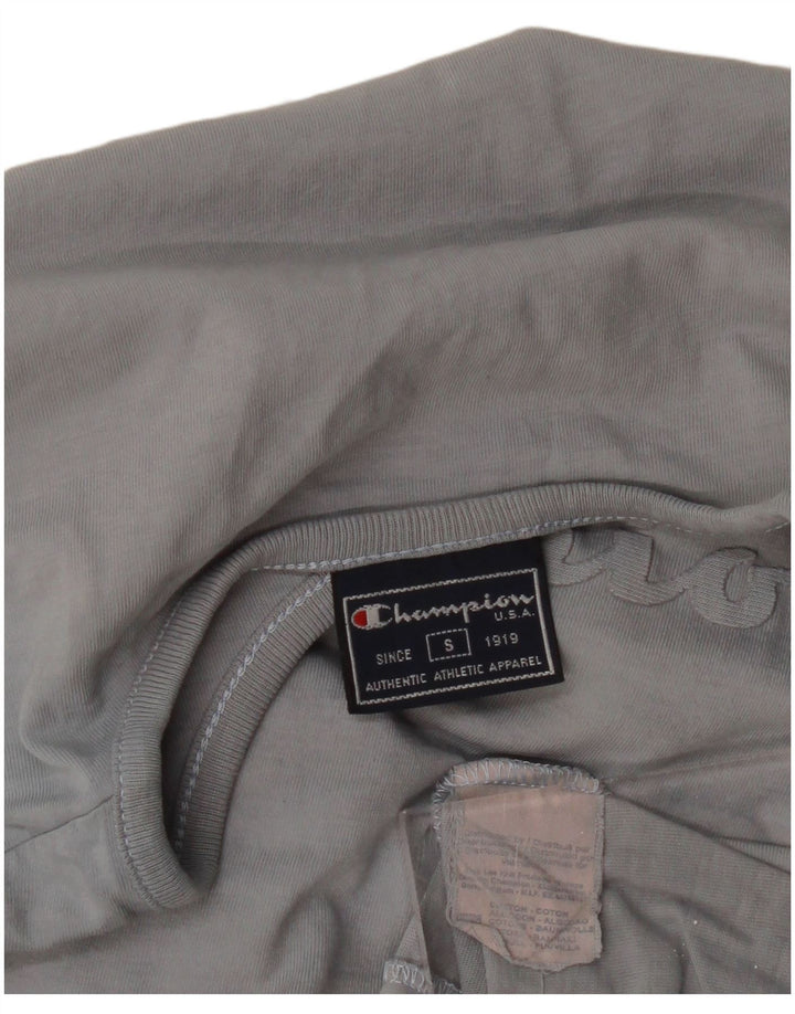 CHAMPION Womens Graphic T-Shirt Top UK 10 Small Navy Blue Cotton