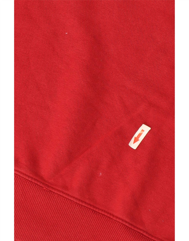 Napapijri Mens Geographic Graphic Sweatshirt Jumper Medium Red Cotton