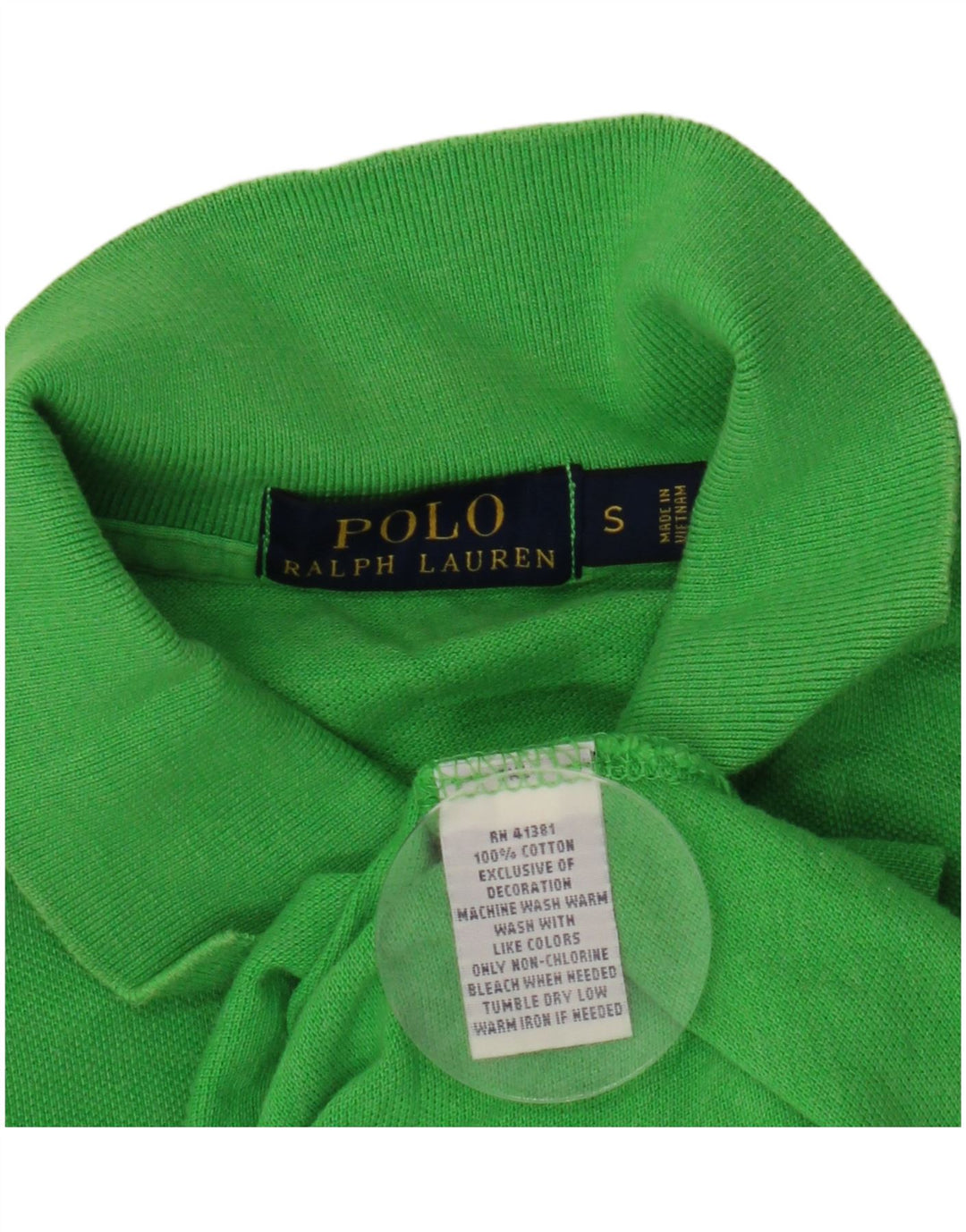 POLO RALPH LAUREN Mens Polo Shirt Small Green Cotton