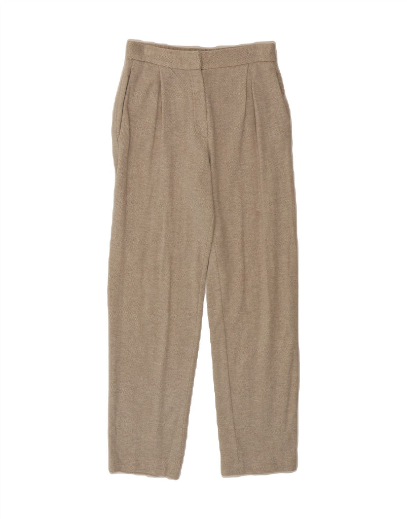 MASSIMO DUTTI Womens Chino Trousers EU 34 2XS W25 L28 Beige Herringbone Vintage Massimo Dutti and Second-Hand Massimo Dutti from Messina Hembry 