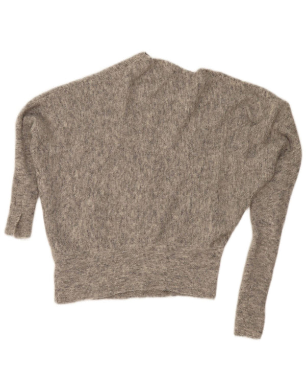 MINT VELVET Womens Boat Neck Jumper Sweater UK 14 Medium Grey Flecked