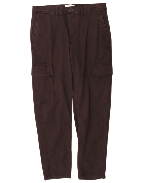 Marks & Spencer Mens Cargo Trousers W30 L290 Black Cotton