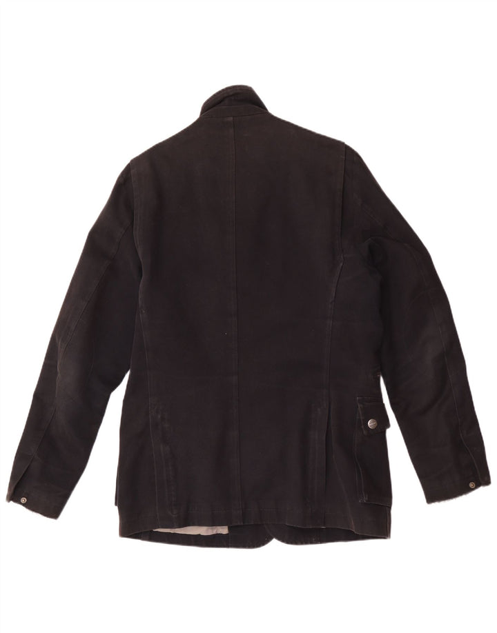 Brema Mens Utility Jacket IT 46 Small Black Cotton